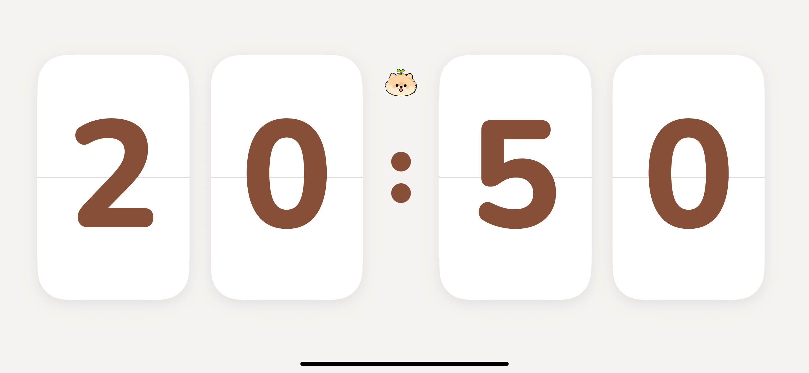 PuppyFocus landscape flip clock